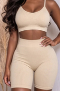 WASHED BRA TOP & SHORTS SET